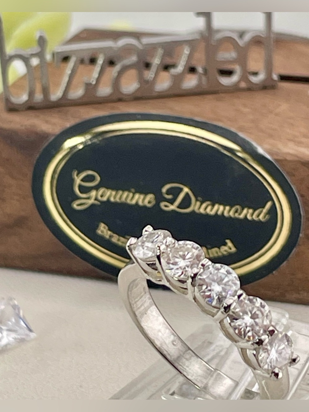 Certified 1.5ct Diamond Ring White Diamonds. Sterling Silver 925 - Picture 4 of 9